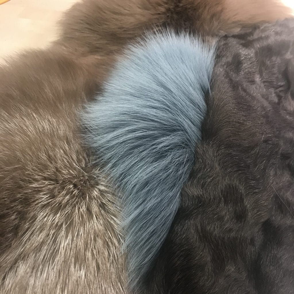 Colicot Fox, dyed Shadow Fox and a Vintage Lamb Coat - a great colour combination!