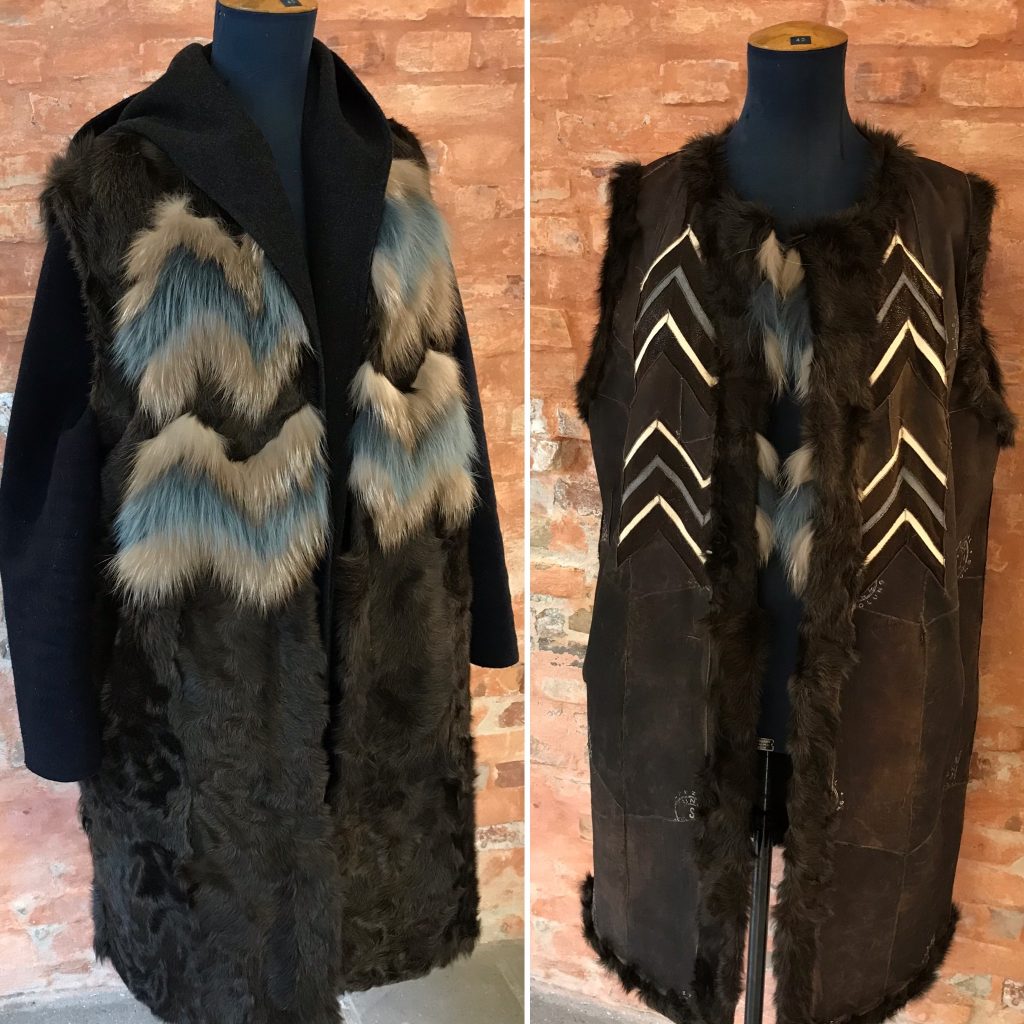 Fur inspiration ideas: How to make a fur west on a vintage lamb coat